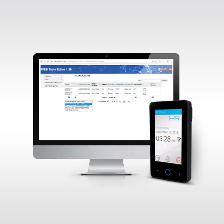 Web table editor Zucchetti — Touch Screen